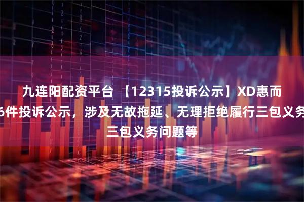 九连阳配资平台 【12315投诉公示】XD惠而浦新增6件投诉公示，涉及无故拖延、无理拒绝履行三包义务问题等